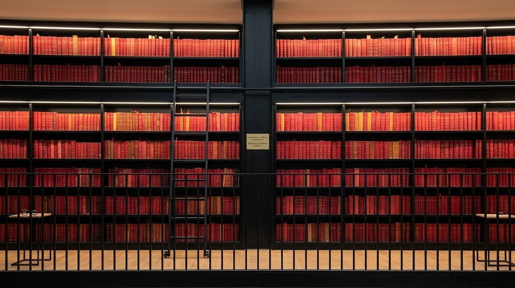 Bound legal volumes in a library